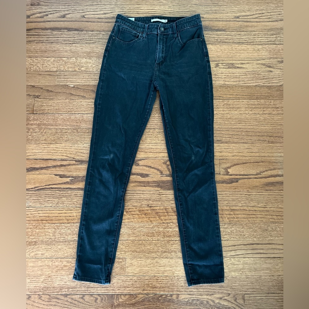 Faded Black High Rise Skinny Jeans Womens size 28